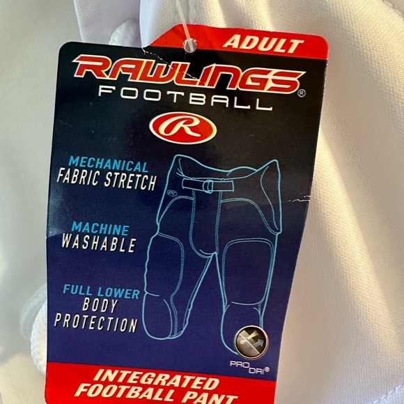 Rawlings Other - NWT Rawlings Football padded pants Adult Small White-lower padding Fits kids too